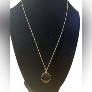 Kate Spade New York Gold and Black Pendant Necklace